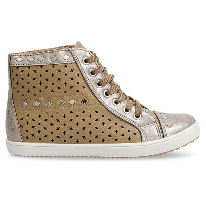 Sneakers Alte Con Borchie G (3) Camel marrone