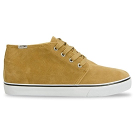 Sneakers alte Y009 in pelle scamosciata color cammello marrone