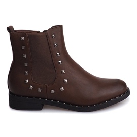 Stivali Con Borchie Z-01 Camel marrone