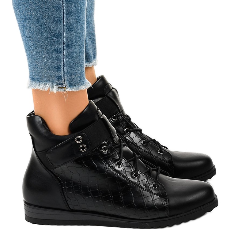 Sneakers nere con cerniera X1598-1 nero