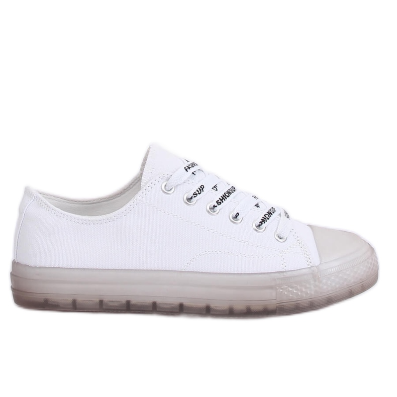 Sneakers da donna bianche e grigie B111-2 WHITE/GREY bianca