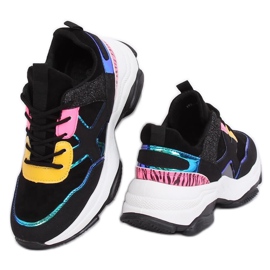 Nero HL-12 Scarpe sportive nere multicolore