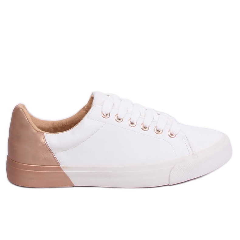 Sneakers donna bianche e champagne A88-29 W-CHAMPAGNE bianca multicolore