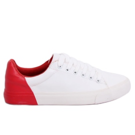 Sneakers da donna bianche e rosse A88-29 W-RED bianco rosso