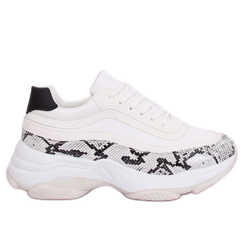 YY-02 Scarpe sportive bianche serpente bianco multicolore