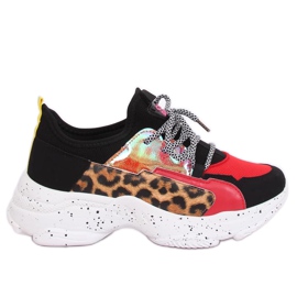 Scarpe sportive nere e rosse HL-04 Red multicolore