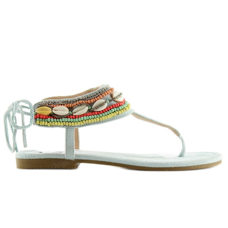 Sandali Blu con perline 8241 L.BLUE II-GAT multicolore