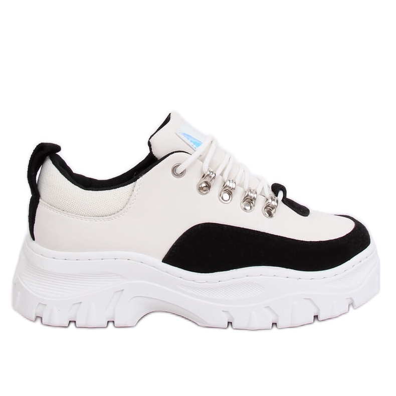 Scarpe con suola alta bianca e nera PF5329 Nero