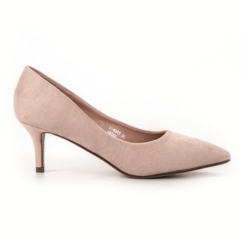Ideal Shoes Comode pompe su uno spillo marrone