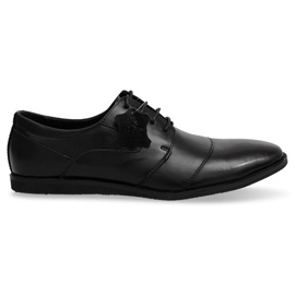Scarpe stringate in pelle LJ41 Nero