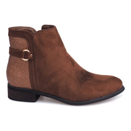 Stivaletti in camoscio Stivaletti Chelsea HQ873 Camel marrone