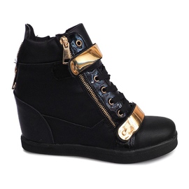 Sneakers con zeppa A89 Nere nero