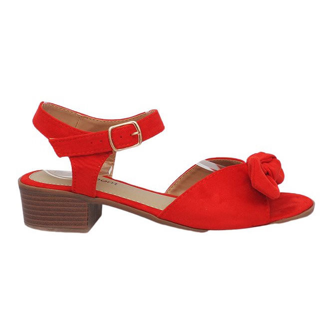 Sandali rossi Noemia con tacco alto rosso
