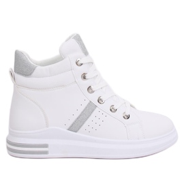 Sneakers bianche CB-19078 BIANCO / ARGENTO