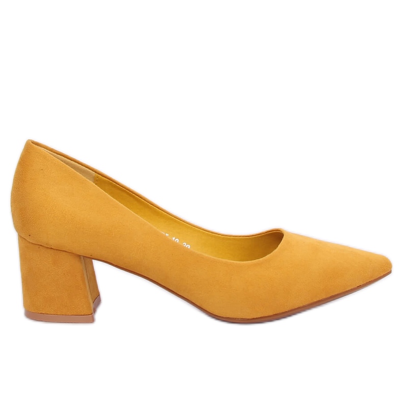 Décolleté con tacco largo giallo KJ-10 Giallo