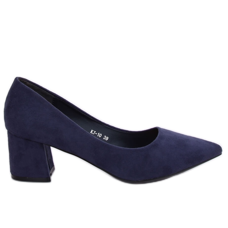Décolleté con tacco largo blu navy KJ-10 D.BLUE
