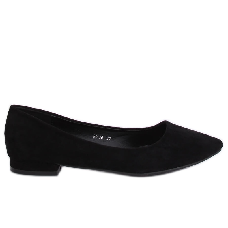 Ballerine con punte a mandorla nere RC-76 Black nero