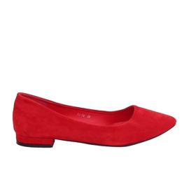 Ballerine con punte a mandorla rosse RC-76 Red rosso