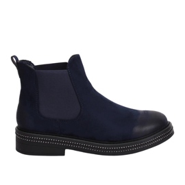 Stivaletti Chelsea blu navy da donna WY-2842 Blu