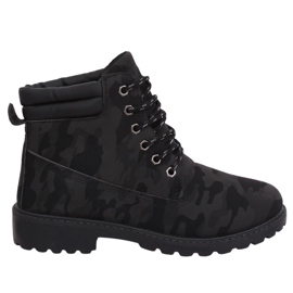 Stivali in legno per donna camo W-3033 Blackcamuflage nero