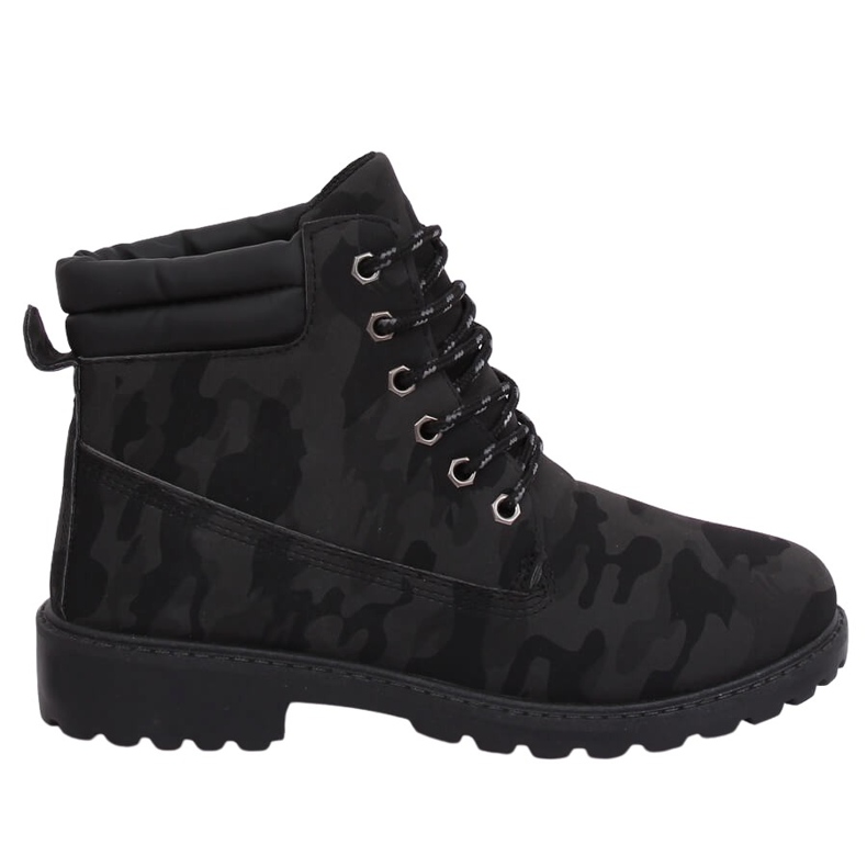 Stivali in legno per donna camo W-3033 Blackcamuflage nero