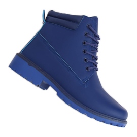 Stivali in legno per donna blu navy W-3033 Blue