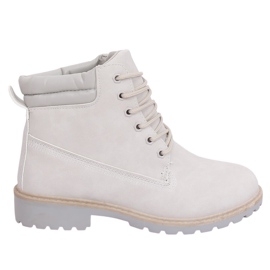 Stivali grigi in legno per donna W-3033 Grigio