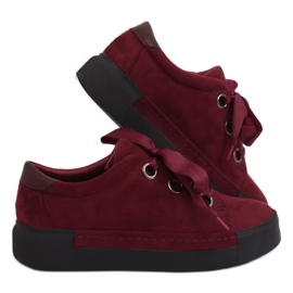 Sneakers da donna bordeaux 1018 Wine II-GAT rosso