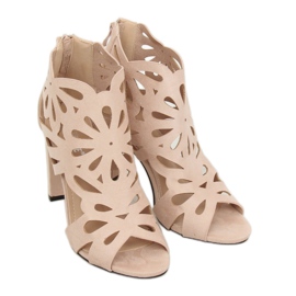 Stivali beige traforati AT-0657-L Nude II-GAT