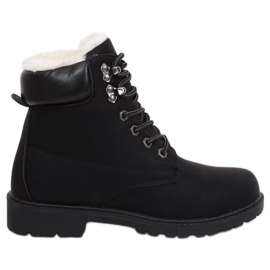 Stivali in legno isolati neri da donna 1121-PA Black nero