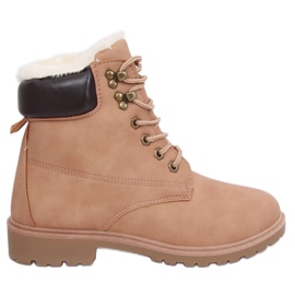 Stivali in legno da donna, beige e rosa, 1121-PA Pink