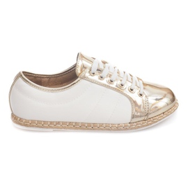 Sneakers Espadrillas Lino Q52 Oro d'oro