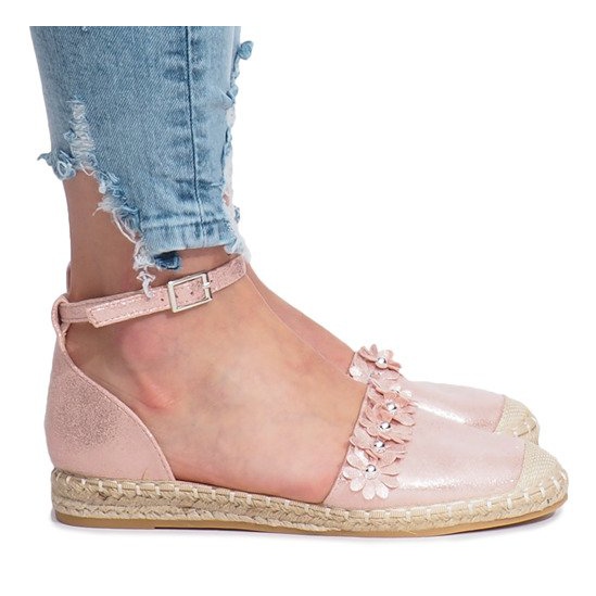 Espadrillas rosa con fiori di Favara