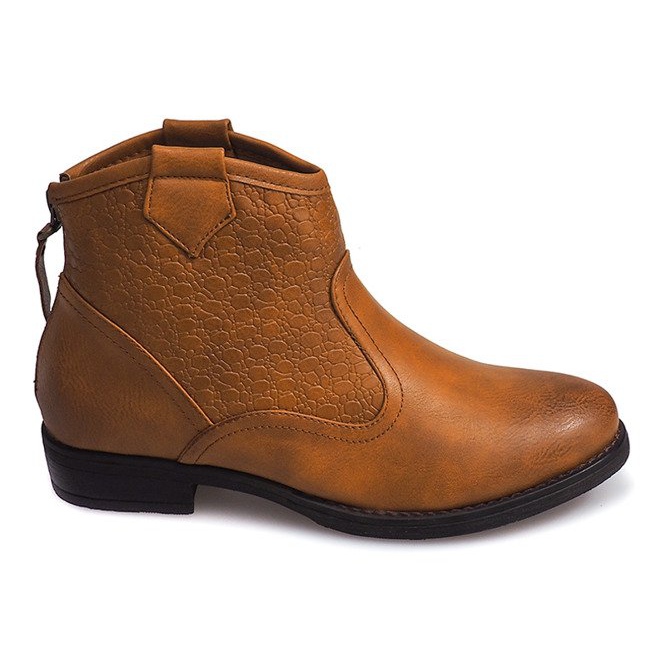 Scarpe basse Stivali da cowboy 248PA Camel marrone