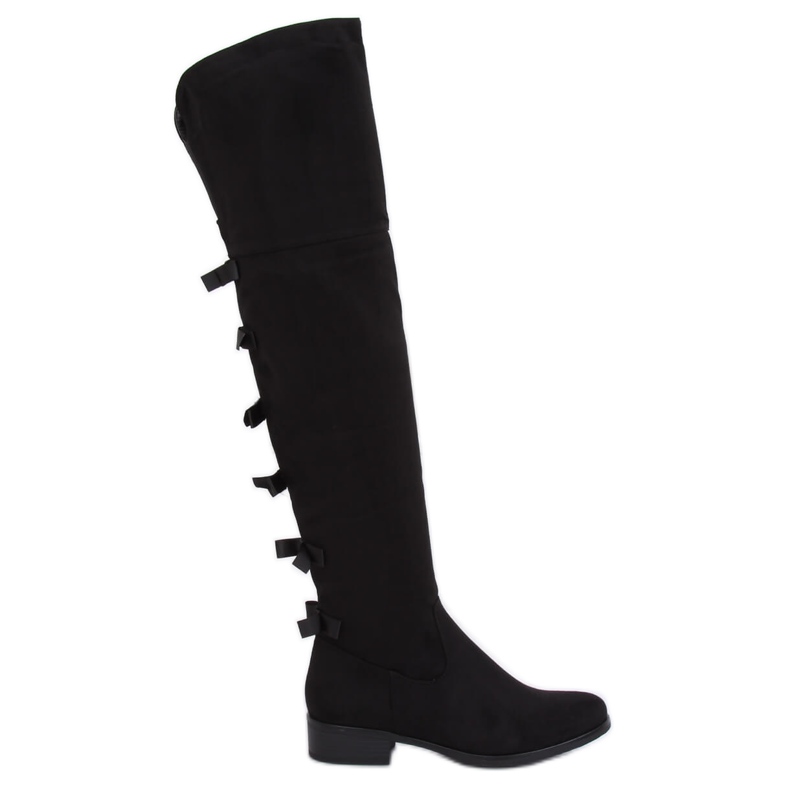 Stivali da equitazione da donna con fiocchi neri H202 Black nero