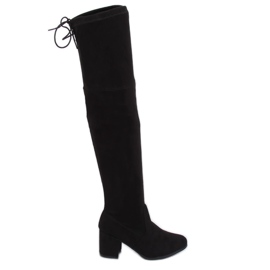 Stivali sopra il ginocchio autunno nero C-7172 Black