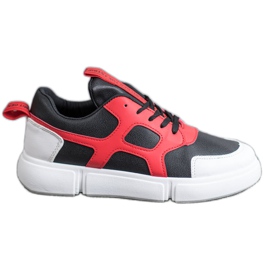Jumex Scarpe da ginnastica alla moda nero rosso