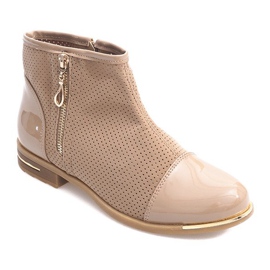 Stivali eleganti traforati B8107 Beige