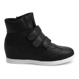 Sneakers con zeppa alla moda JT3 nere nero