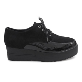 Stivali Creepers sulla piattaforma nera MJ1358 nero