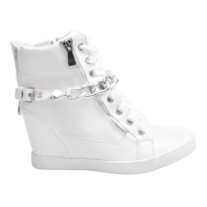 Stivali Sneakers On Wedge 8089 Bianco bianca