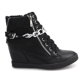 Stivali Sneakers On Wedge 8089 Nero