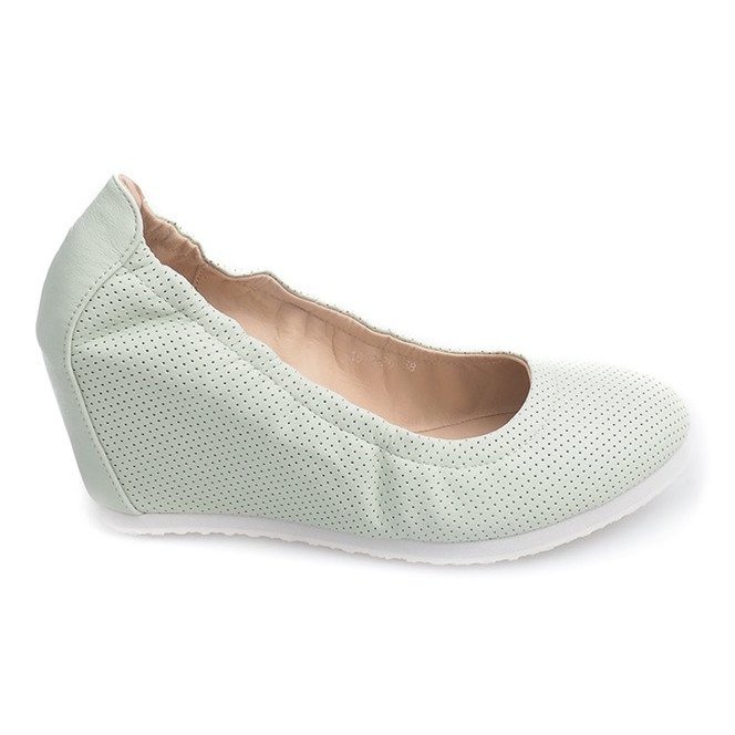 Décolleté sportive con zeppa A892 Pistacchio multicolore verde