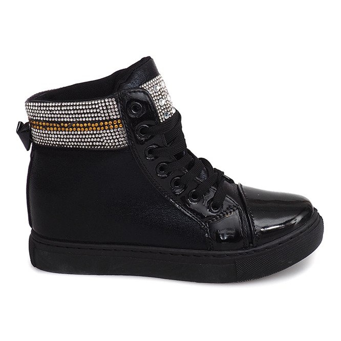 Sneakers con zeppa 16-039 Nere nero