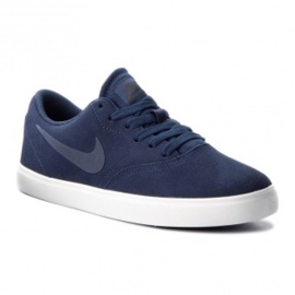 Nike Sb Check Suede Jr AR0132-400 scarpe blu navy