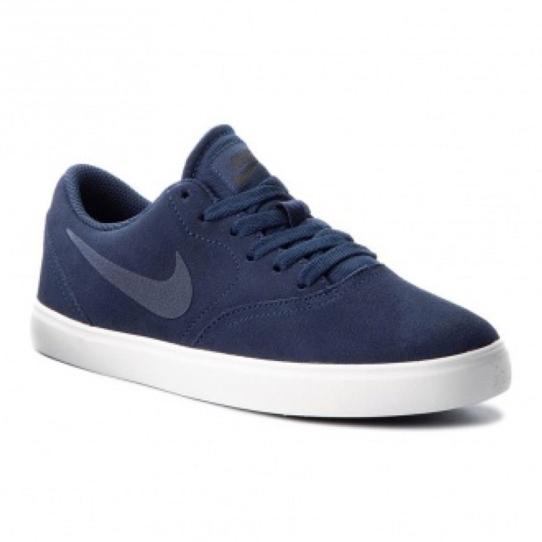 Nike Sb Check Suede Jr AR0132-400 scarpe blu navy