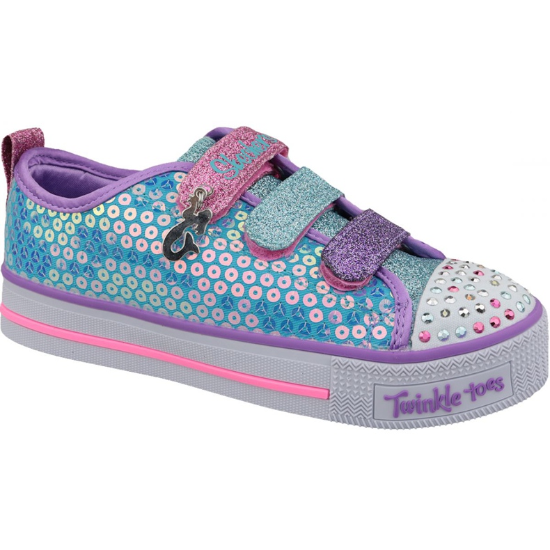 Skechers Twinkle Lite Jr 20062L-TQMT scarpe blu multicolore