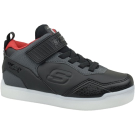 Scarpe Skechers Energy Lights Jr 90613L-BKRD nero