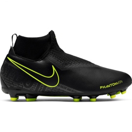 Nike Phantom Vsn Academy Df FG / MG Jr AO3287-007 scarpe da calcio nero nero