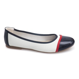 Ballerine verniciate 336 Bianco bianca nero